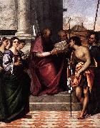 Sebastiano del Piombo San Giovanni Crisostomo Altarpiece painting